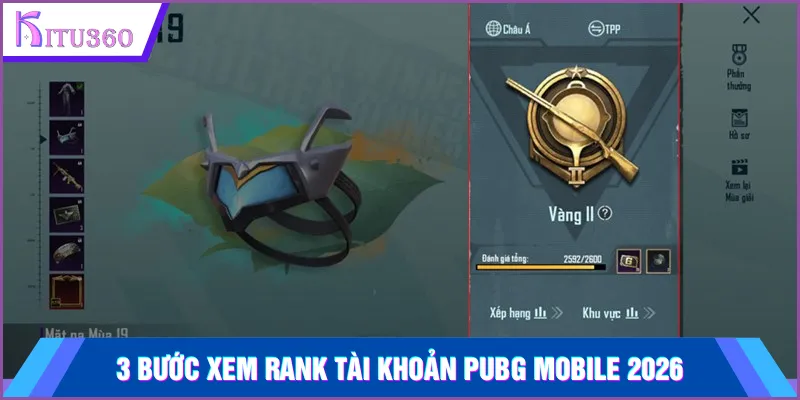 3 bước xem tài khoản PUBG Mobile 2026 rank bao nhiêu