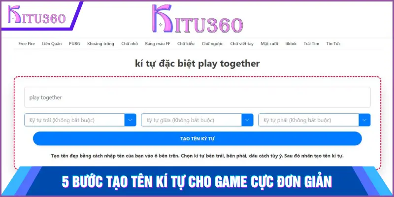 5 bước tạo tên kí tự cho game cực đơn giản