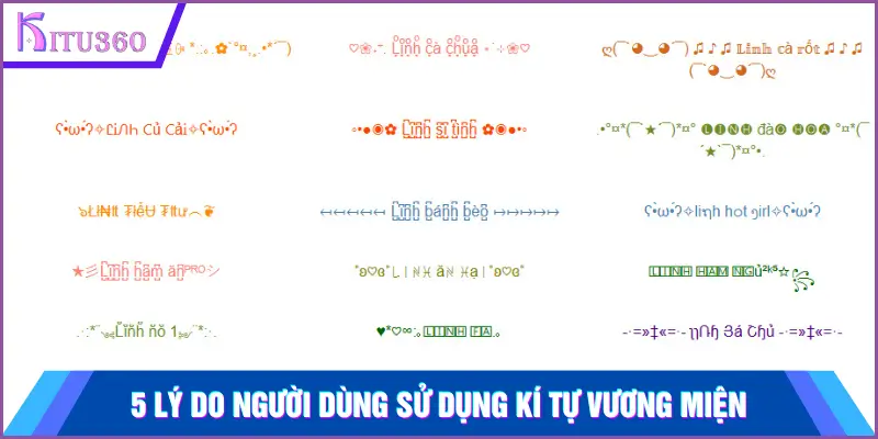 5 lý do người dùng sử dụng kí tự vương miện