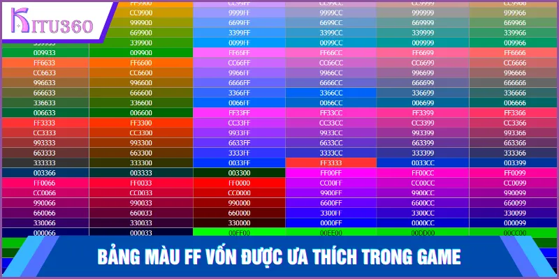 Bảng màu FF vốn được ưa thích trong game