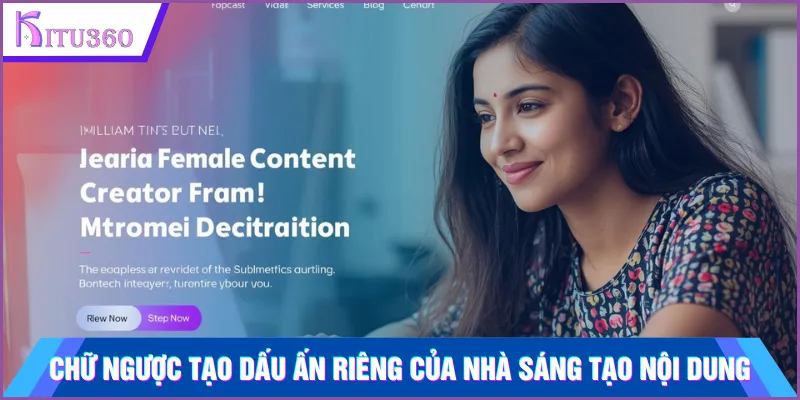 Chữ ngược tạo dấu ấn riêng của nhà sáng tạo nội dung