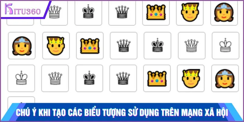 Chú ý khi tạo các biểu tượng sử dụng trên mạng xã hội