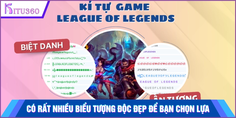 Có rất nhiều biểu tượng độc đẹp để bạn chọn lựa