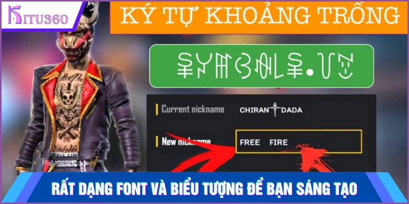 Có rất nhiều dạng font và biểu tượng để bạn thỏa sức sáng tạo
