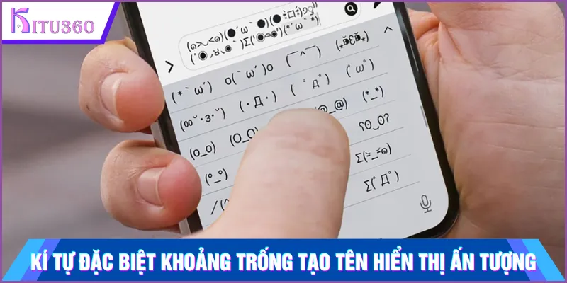 Kí tự đặc biệt khoảng trống tạo tên hiển thị ấn tượng