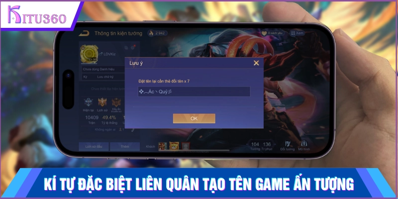 Kí tự đặc biệt Liên Quân giúp tạo tên game ấn tượng