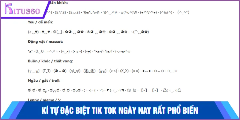Kí tự đặc biệt Tik Tok ngày nay rất phổ biến
