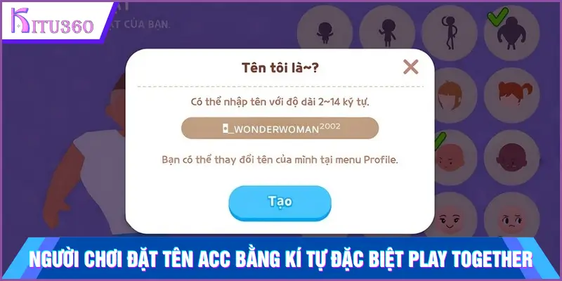 Người chơi đặt tên acc bằng kí tự đặc biệt Play Together