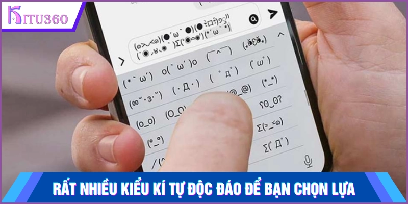 Rất nhiều kiểu chữ hay biểu tượng độc đáo