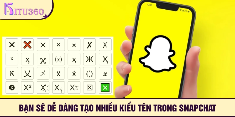 Người dùng có thể tạo nhiều kiểu tên trong Snapchat
